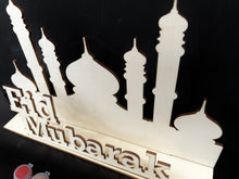 Load image into Gallery viewer, Paint Your Own Eid Decor! Eid Mubarak Wood Sign