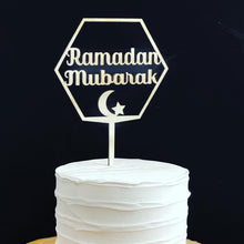 Load image into Gallery viewer, Wood Ramadan & Eid Mubarak Cake Toppers!