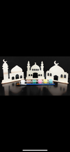 Load image into Gallery viewer, 5 piece Paint Your Own Masjid Set | includes 3 masjids, paint brush and paint strip
